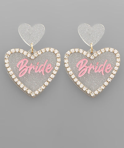 Bride Heart Earrings