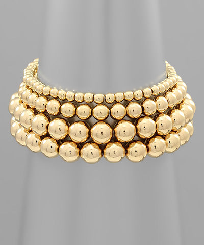 4 Row Gold Bracelet