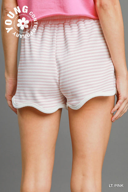 Scalloped Knit Shorts