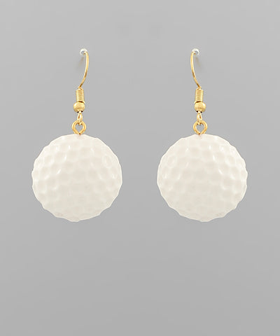 Golfball Dangle Earrings