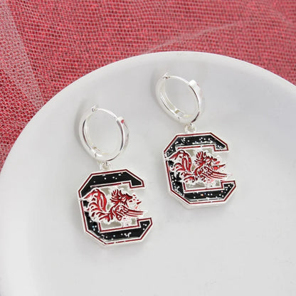 Carolina Glitter Logo Earrings