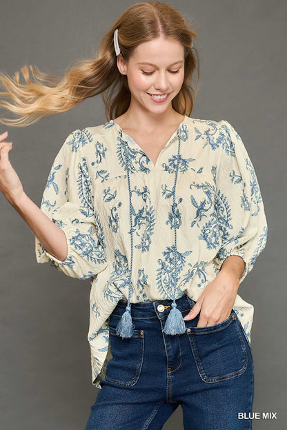 Paisley Tassel Top