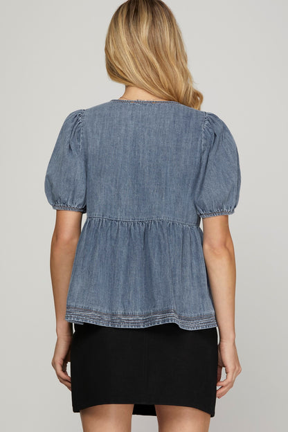 Dani Denim Top