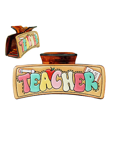 Tan Teacher Hair clip