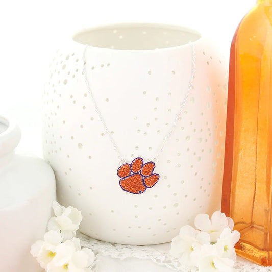Clemson Crystal Necklace