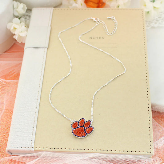 Clemson Crystal Necklace