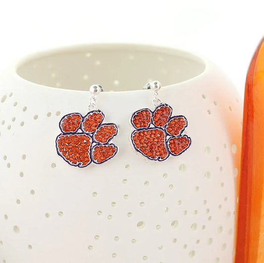 Clemson Crystal Earrings