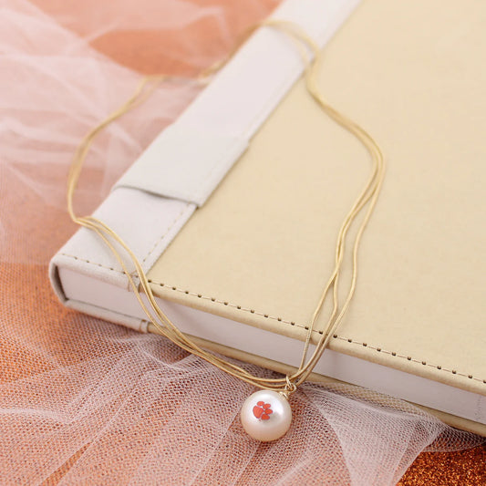 Clemson Pearl Necklace