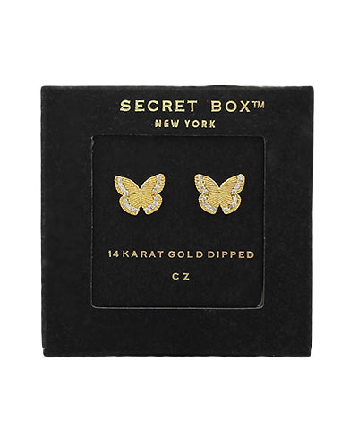 Gold Butterfly Studs