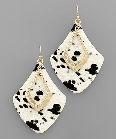 Leather Print Earrings