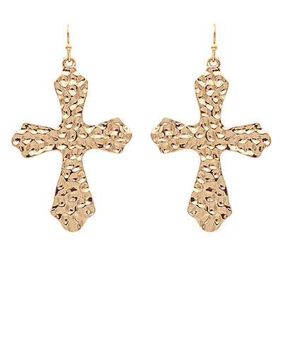 Cross Hammered Earrings