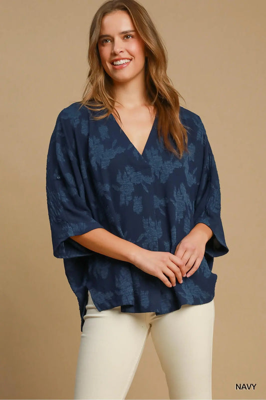 Natalie Navy Floral Top