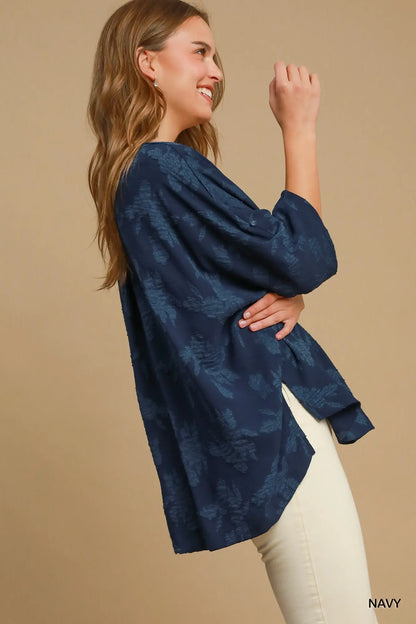 Natalie Navy Floral Top