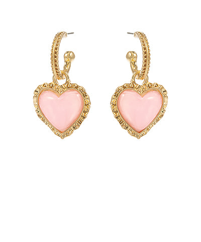 Vintage Framed Heart Earrings