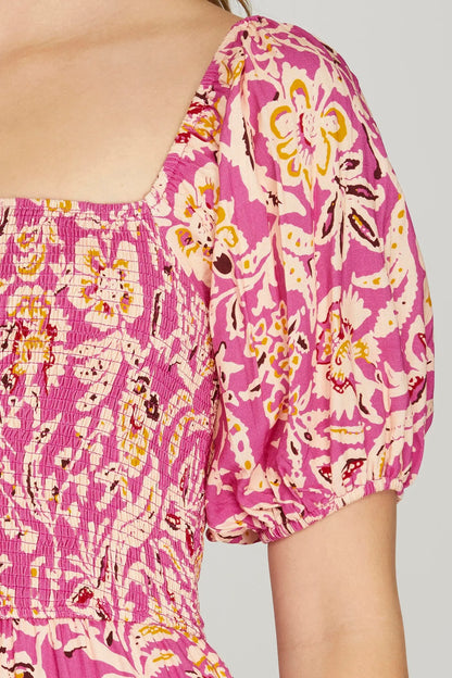 Pink Peony Club Romper