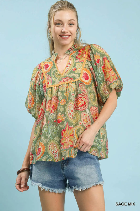 The Eden Paisley Blouse