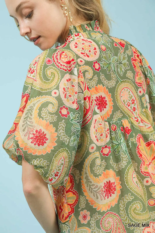 The Eden Paisley Blouse