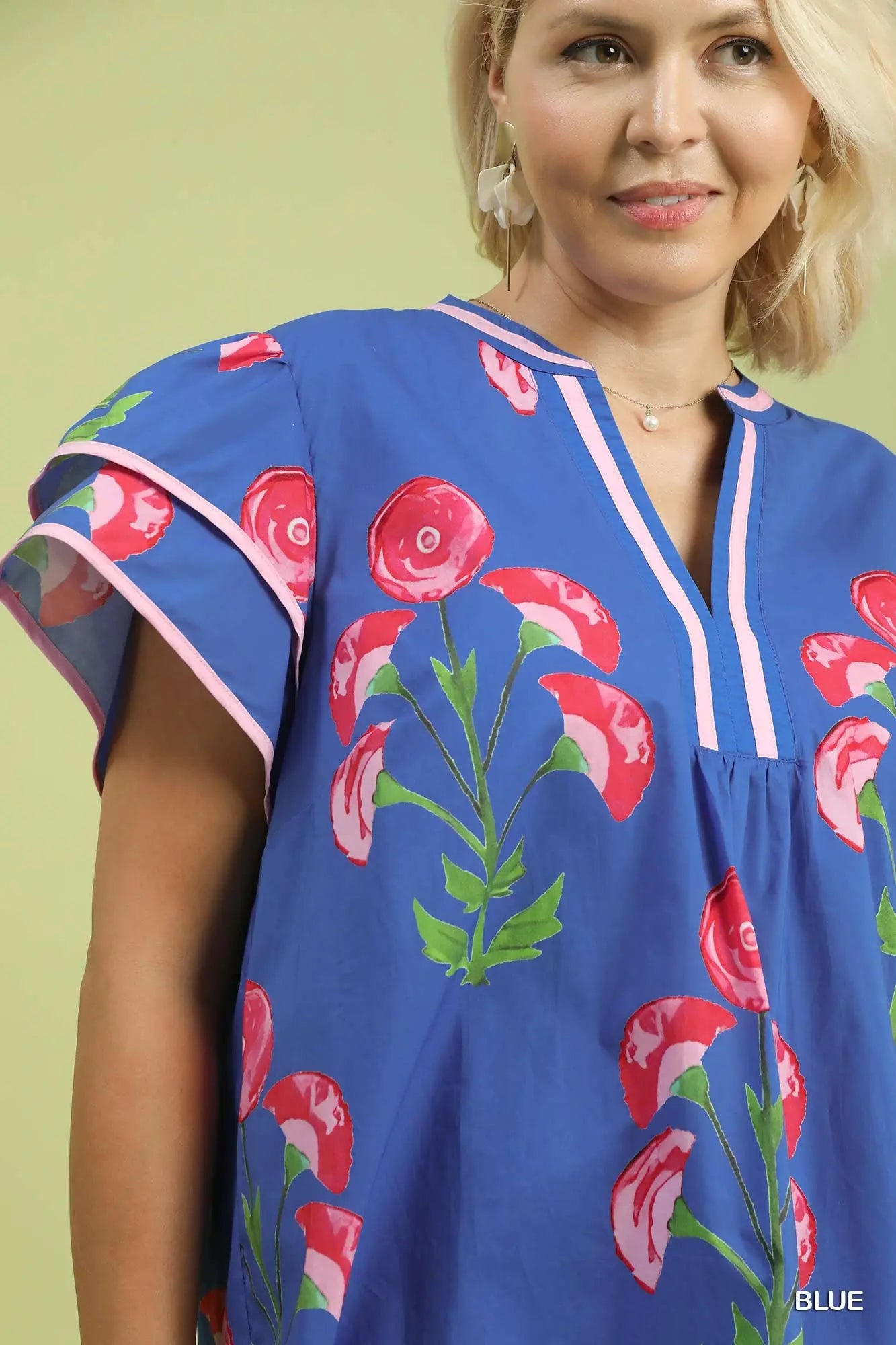 Blossom Blue Print Top