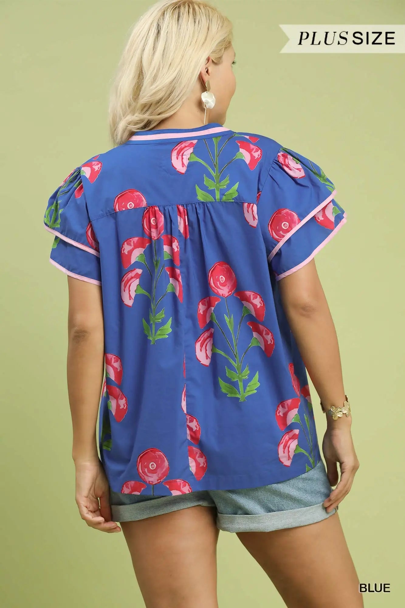 Blossom Blue Print Top