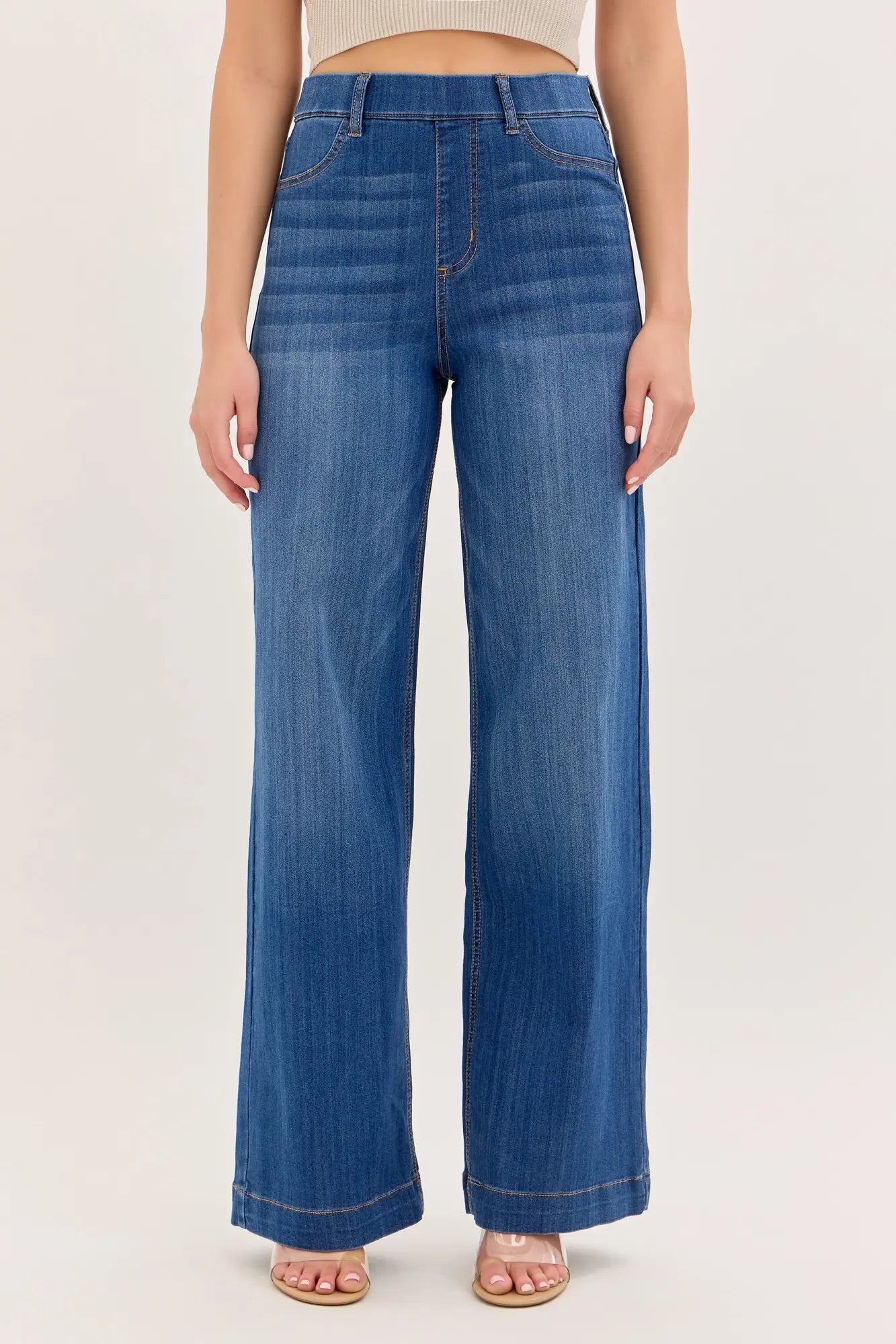 Wren Wide Leg Pull On Jean