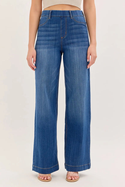 Wren Wide Leg Pull On Jean