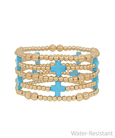 Turquoise Cross Bracelet