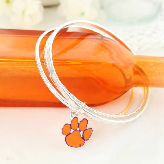 Clemson Bangle Bracelet Set