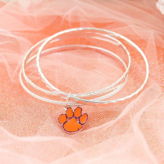 Clemson Bangle Bracelet Set