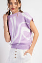 Swirl Mock Neck Top