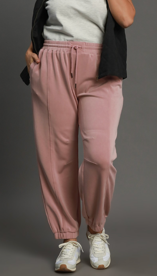 Cupro Blend Jogger Pants