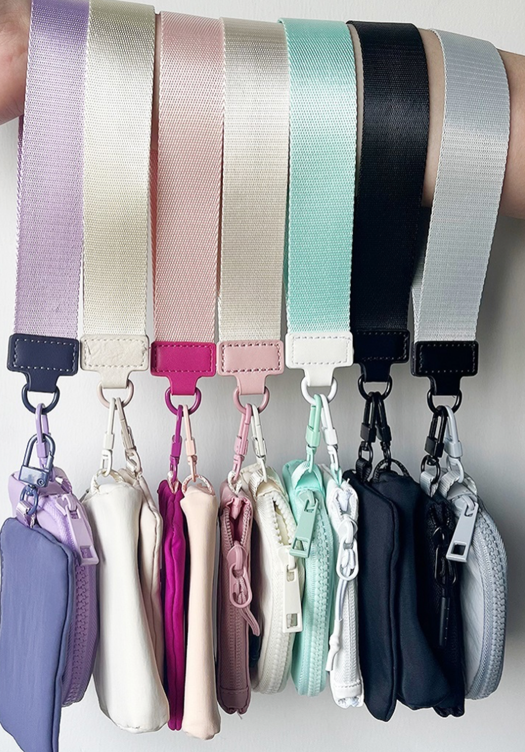 Dual Pouch Wristlet Keychain