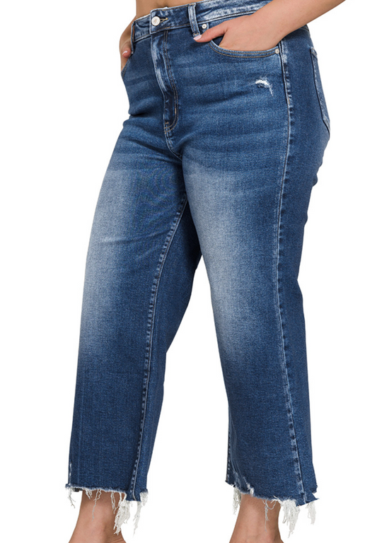 Plus* Mid-Rise Straight Jeans