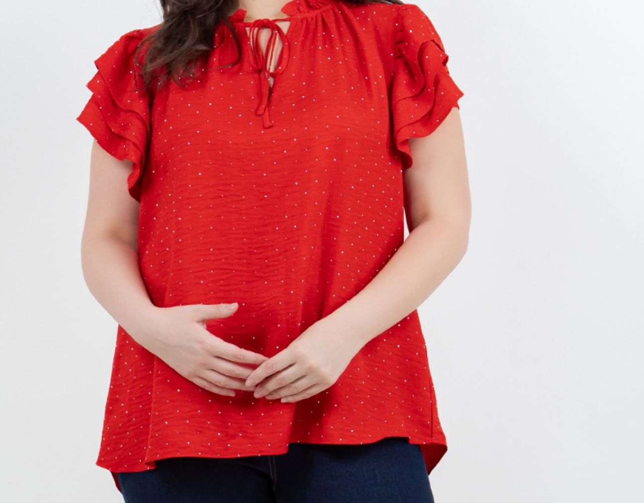 Reagan Rhinestone Top-Plus