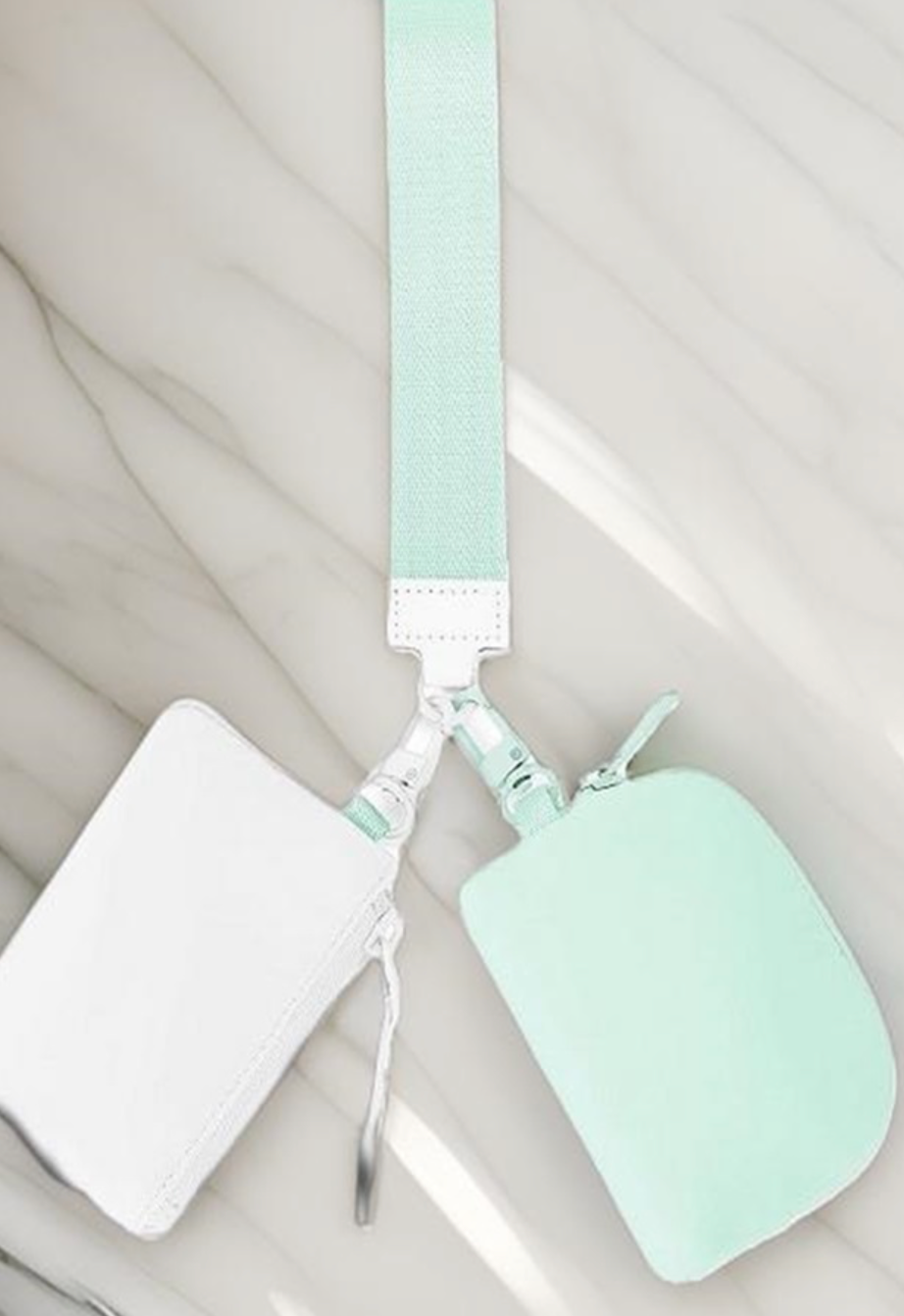 Dual Pouch Wristlet Keychain
