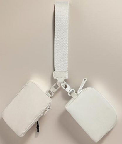 Dual Pouch Wristlet Keychain