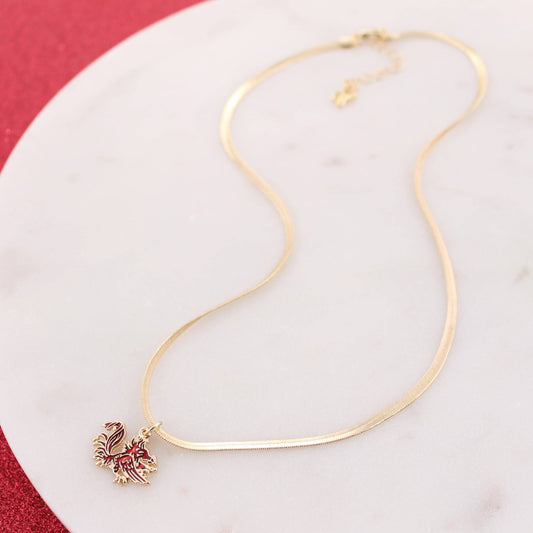 Carolina Gold & Enamel Necklace