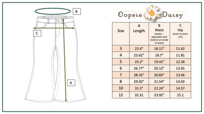 Kids Light Blue Stripe Flare Jeans