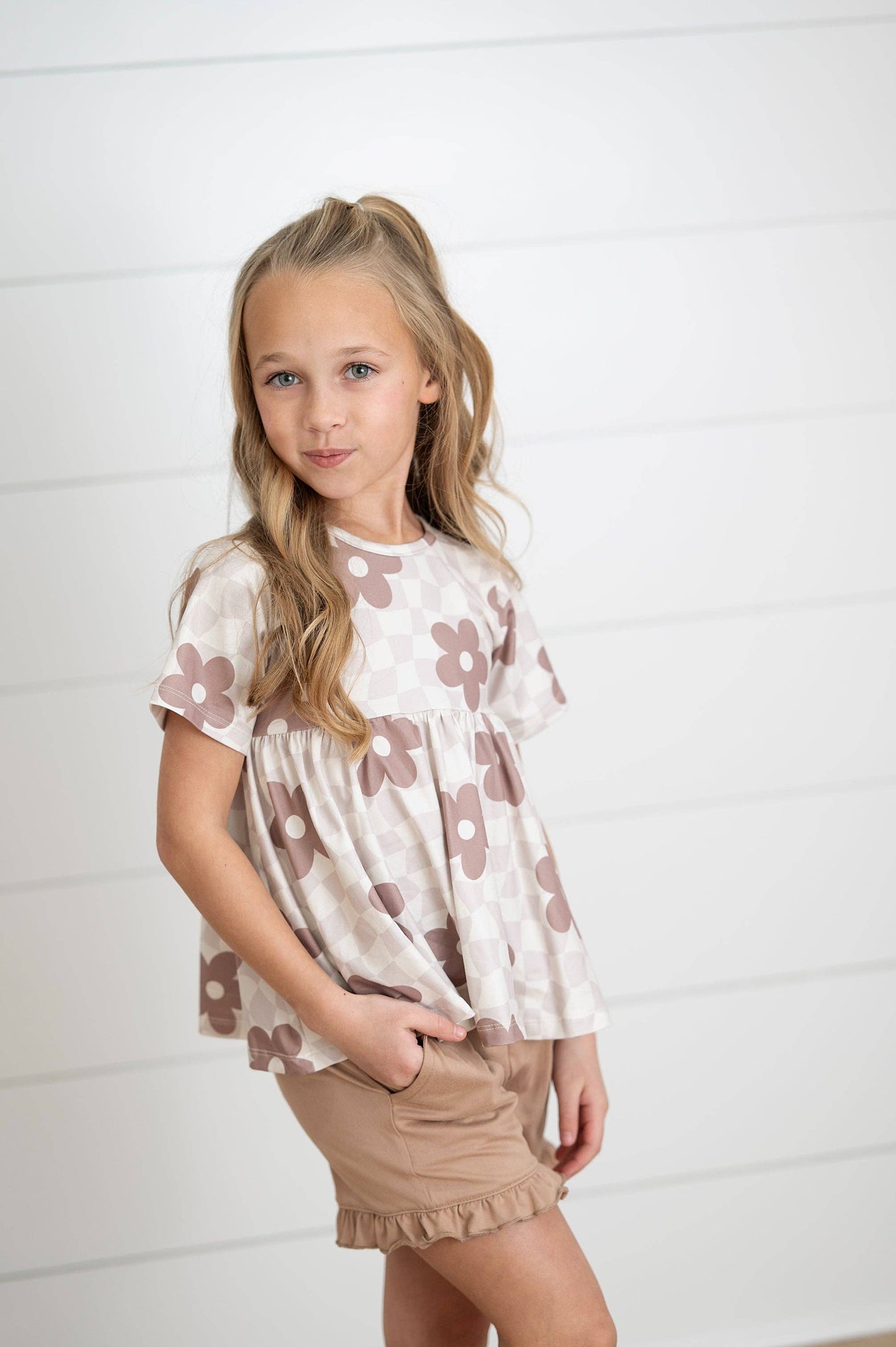 Kids Daisy Tan Short Set