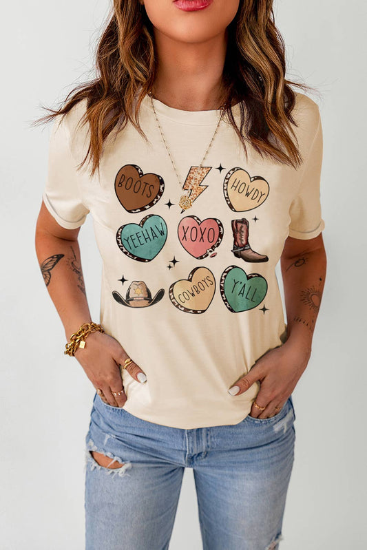 Western Valentine Graphic T-shirt