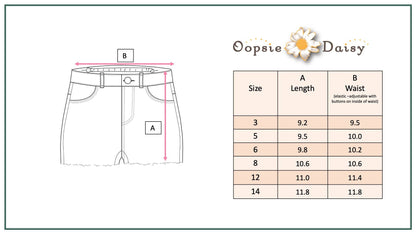 Kids Blue Checkered Denim Shorts