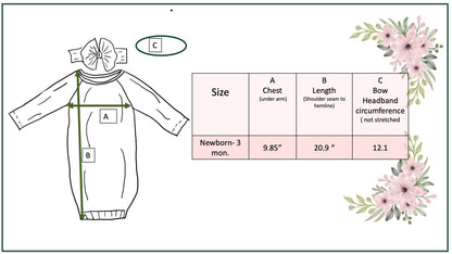 Cowgirl Baby Gown: 0-3 Months