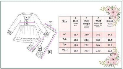 Tilly Teal Ruffle Set