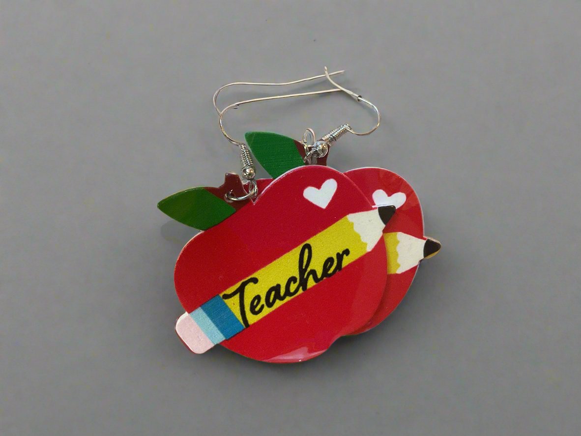 Apple Teacher Earrings