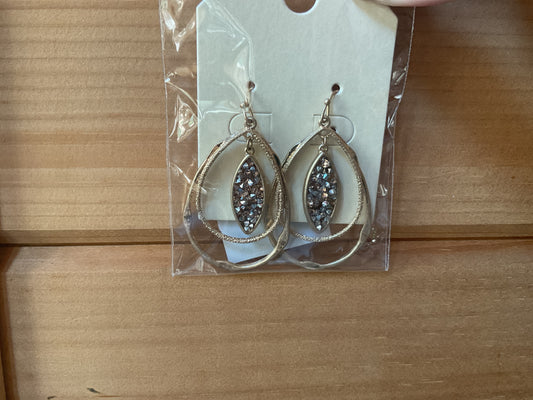 Triple Layer Teardrop Earrings